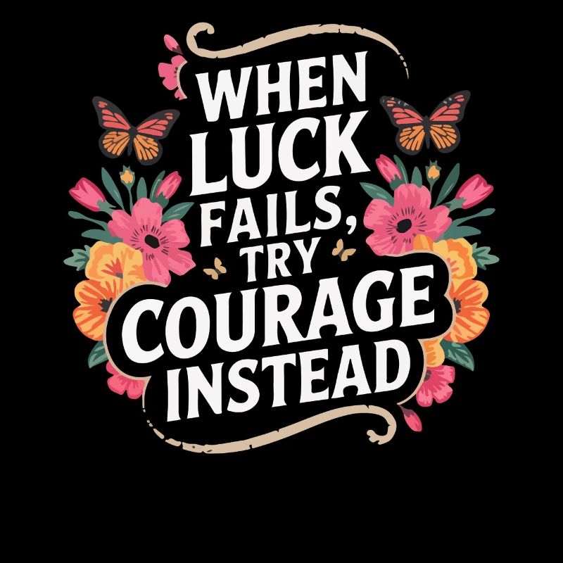 Citation florale Le courage avant la chance