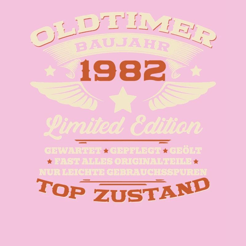44. Geburtstag Geschenk Mann Oldtimer Baujahr 1982