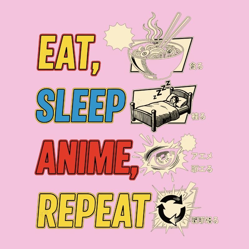 MANGER DORMIR ANIME RÉPÉTER