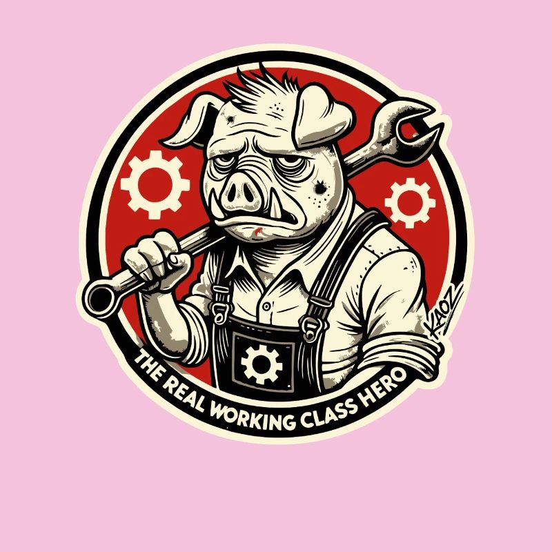 Echtes Heldenschwein der Arbeiterklasse