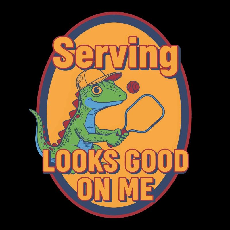 Pickleball Funny Player Serving Looks Good On Me