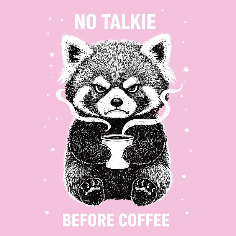Pas de conversation devant le panda roux amateur de café