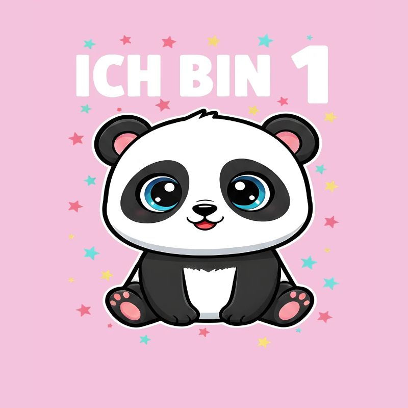 Ich bin 1 - Süßes Panda zum 1. Geburtstag