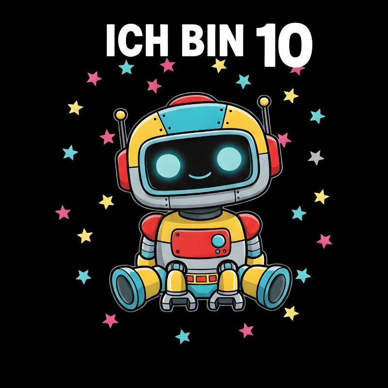 Ich bin 10 - Süßes Roboter zum 10. Geburtstag
