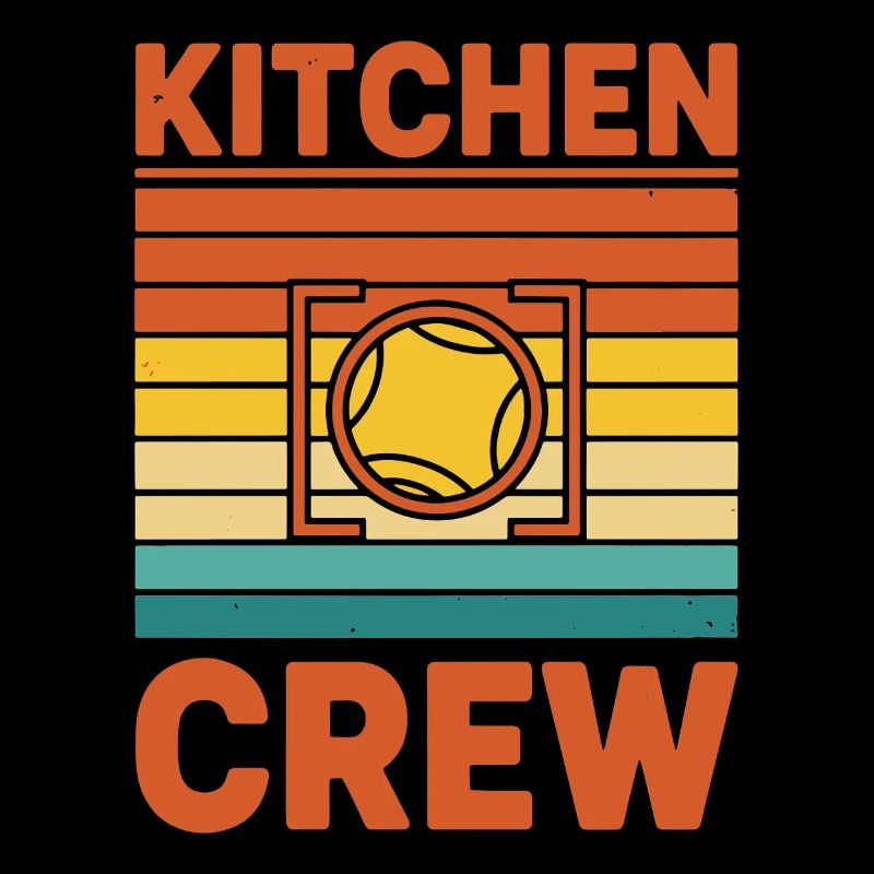 Pickleball Funny Kitchen Crew Player Love
