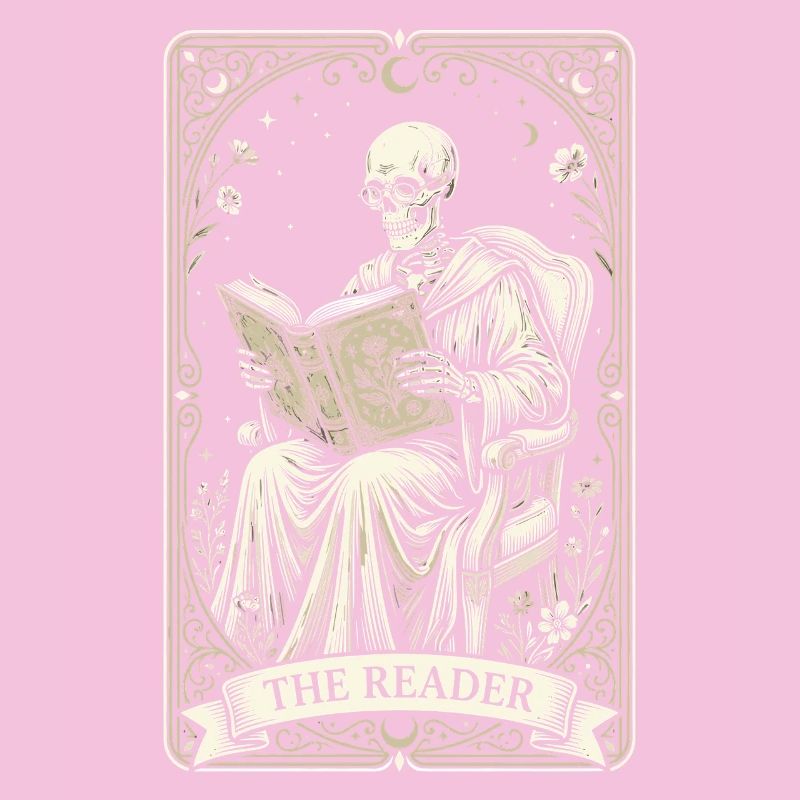Gothic Skeleton Reader Vintage Floral