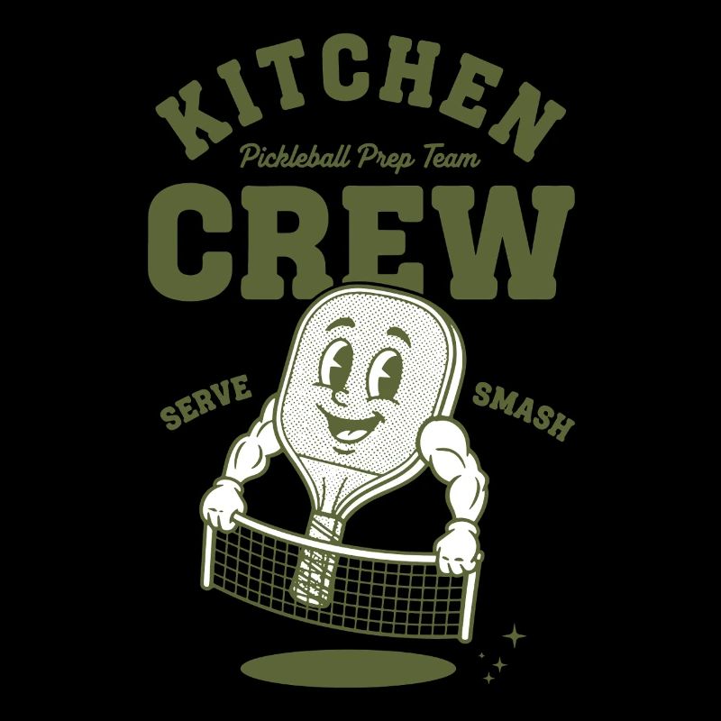 Pickleball Kitchen Crew Funny Player Love