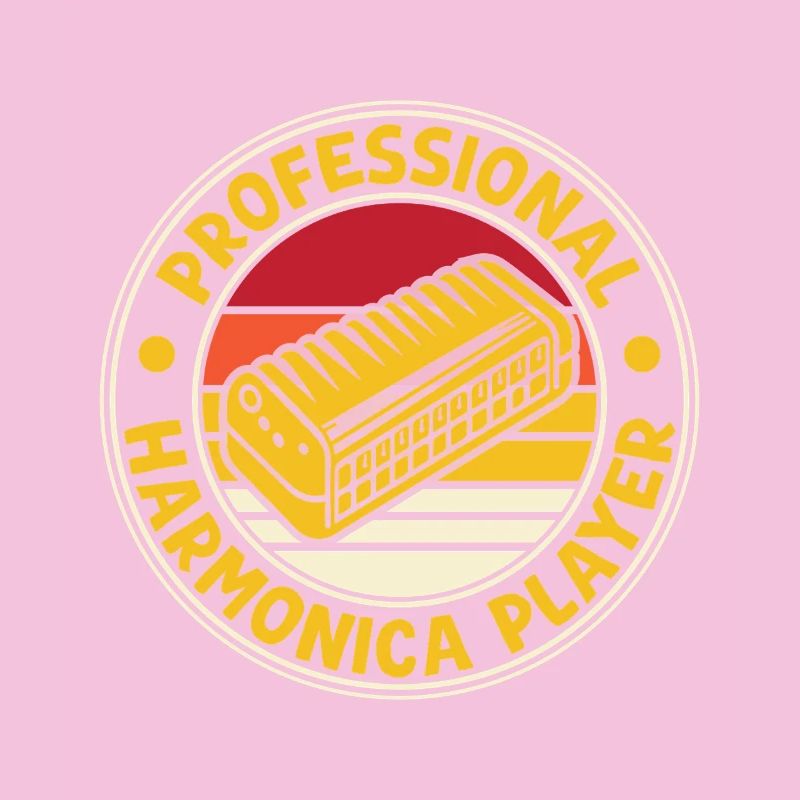 Funny Harmonica Player Professional Harmonica