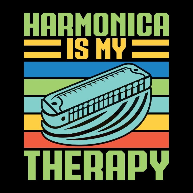 Funny Harmonica Player Is My Therapy Harmonica