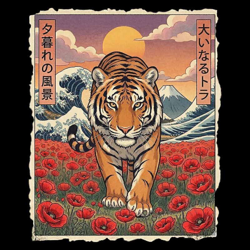 Tiger Mohnblumen Kawai