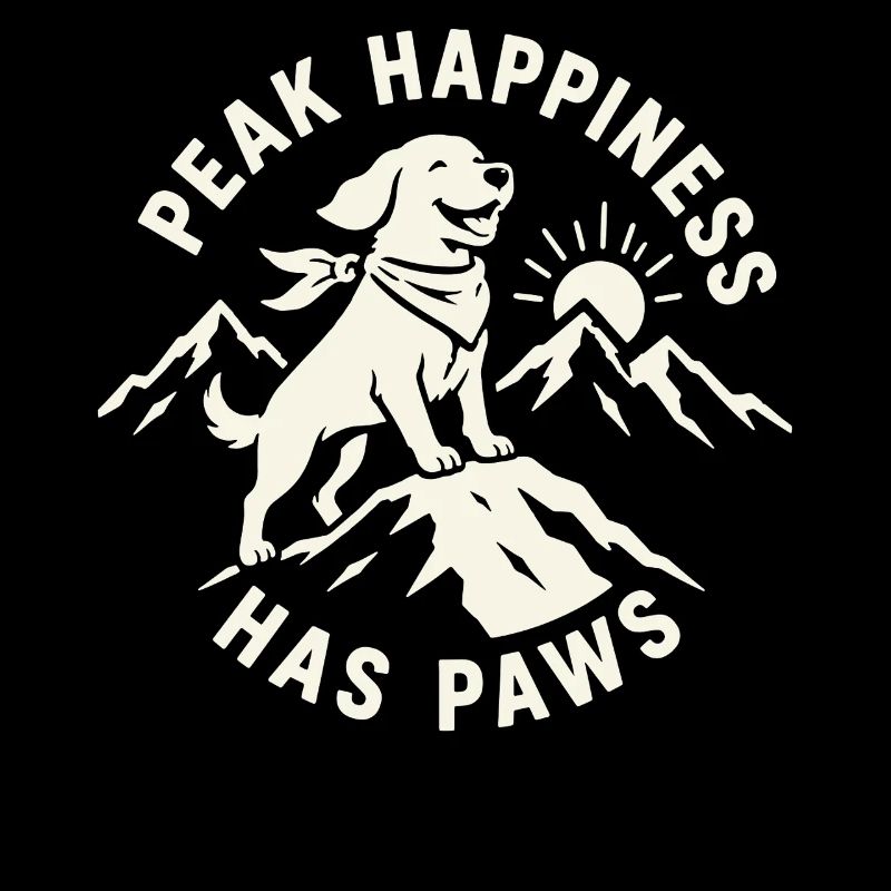 Peak Happiness hat Paws Dog Wanderdesign
