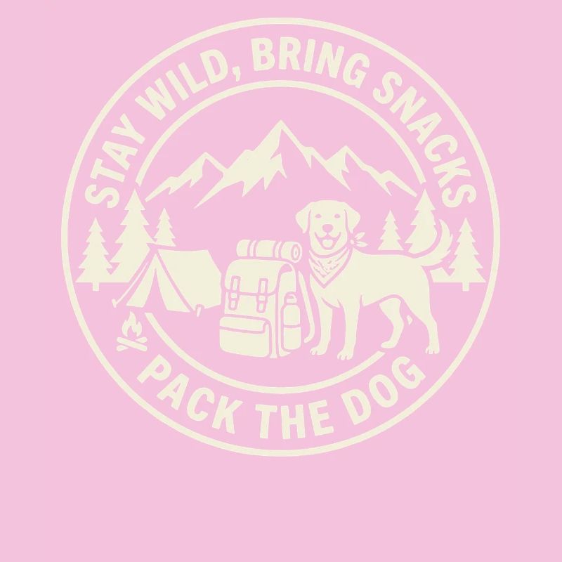 Bleib wild Bring Snacks Pack das Hundedesign