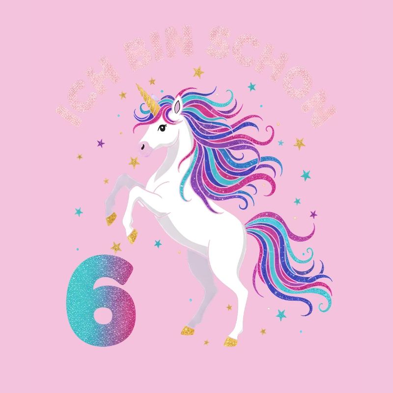 6. Geburtstag Einhorn Mädchen Ich bin schon 6