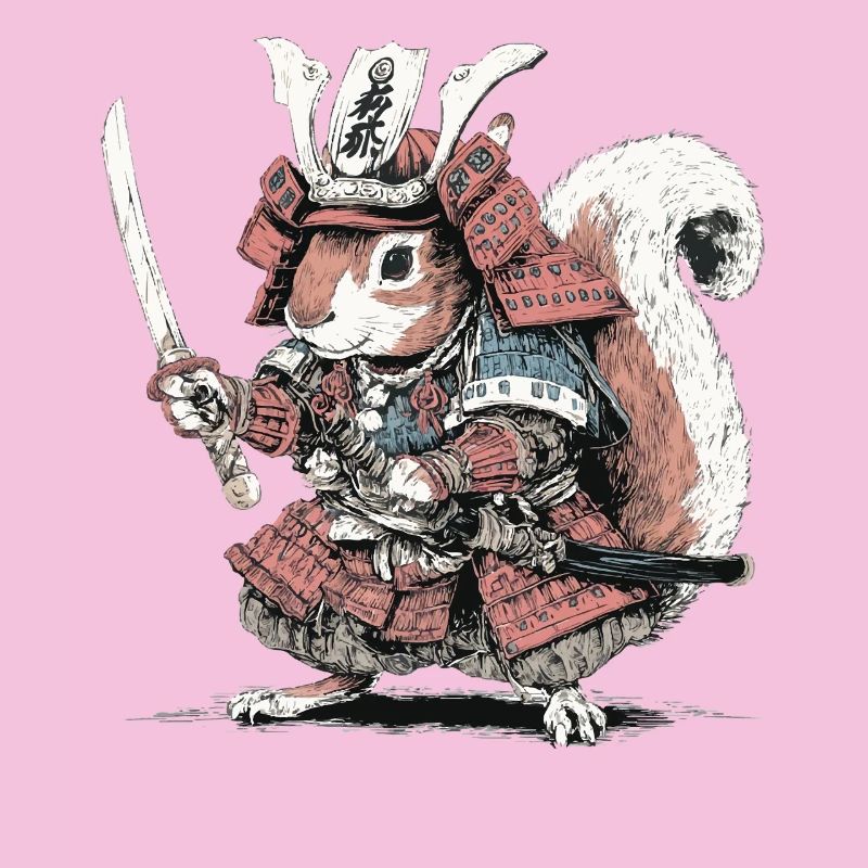 Eichhörnchen-Samurai-Rüstung