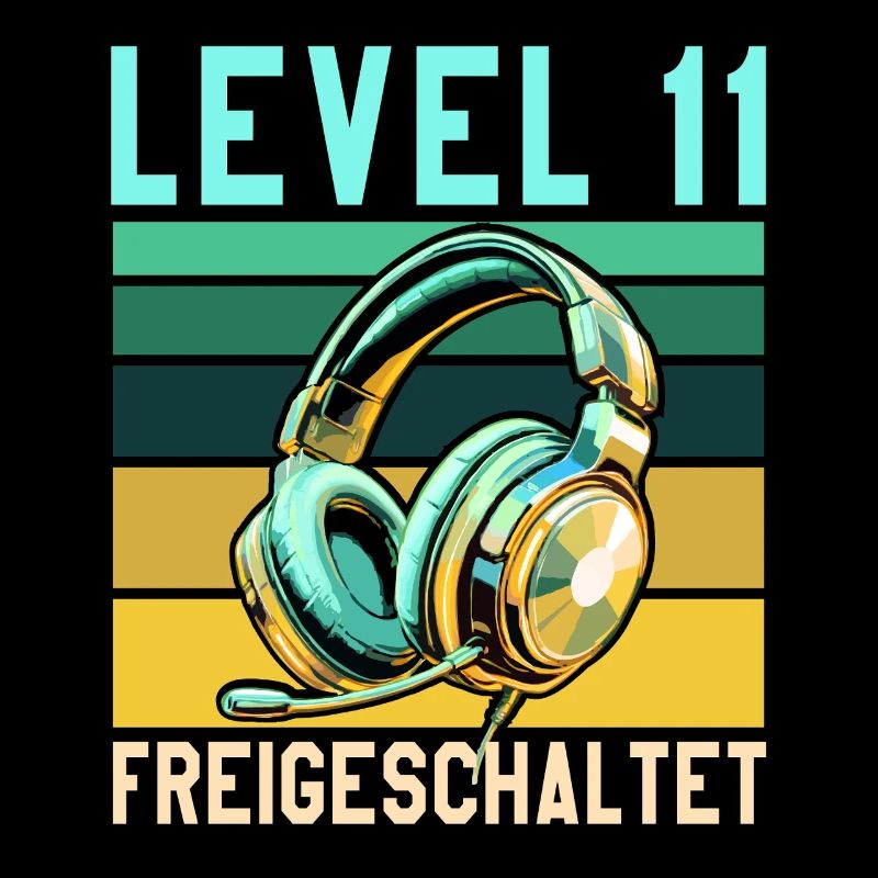 11. Geburtstag Junge Mädchen Gamer Level 11