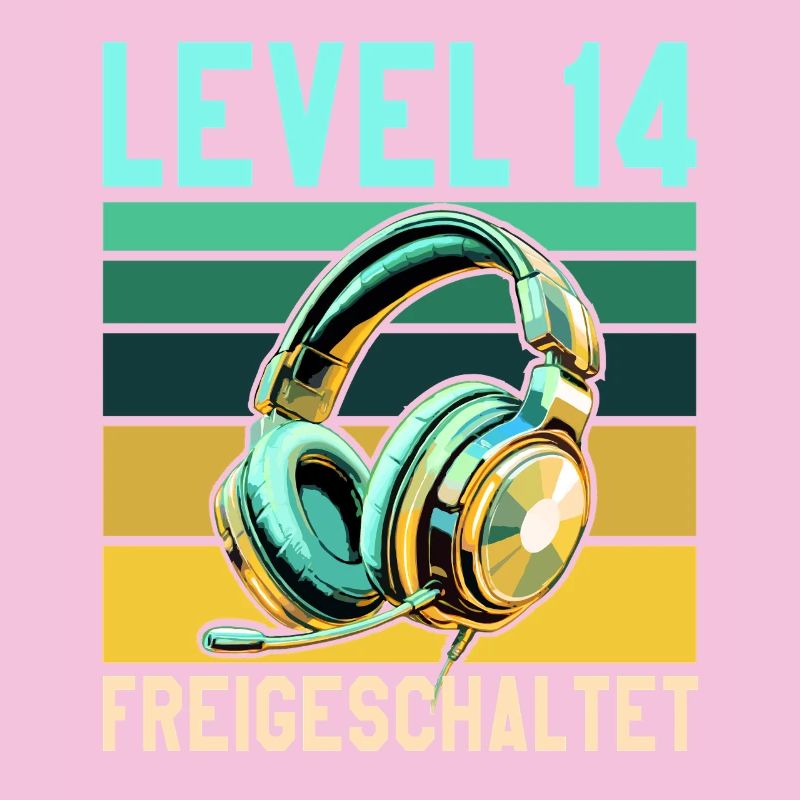14. Geburtstag Junge Mädchen Gaming Level 14 Jahre