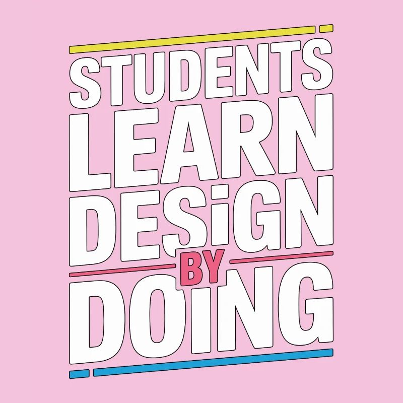 Designer Educator Students Learn Graphic Design