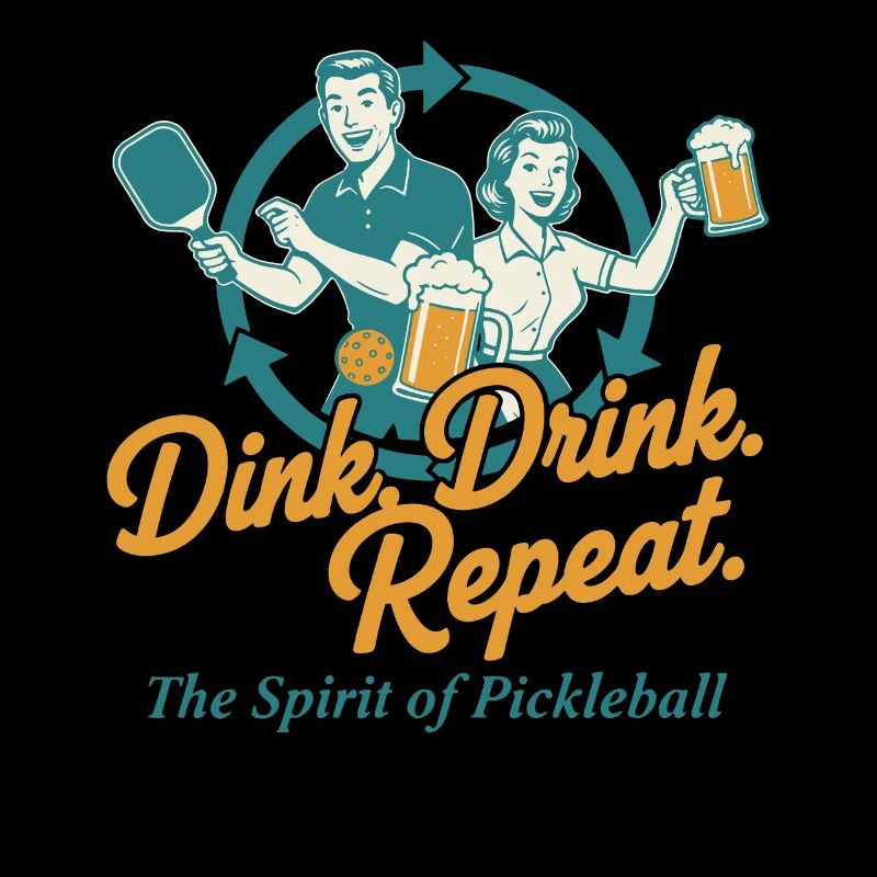 Pickleball Dink Drink Repeat Funny Player