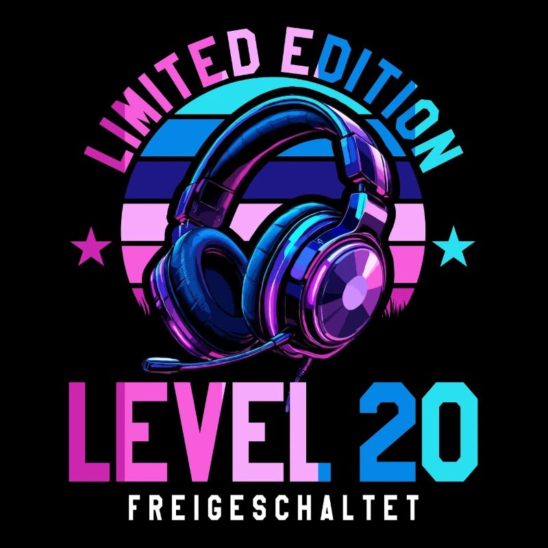 20e anniversaire Garçon Filles Niveau de jeu 20 ans