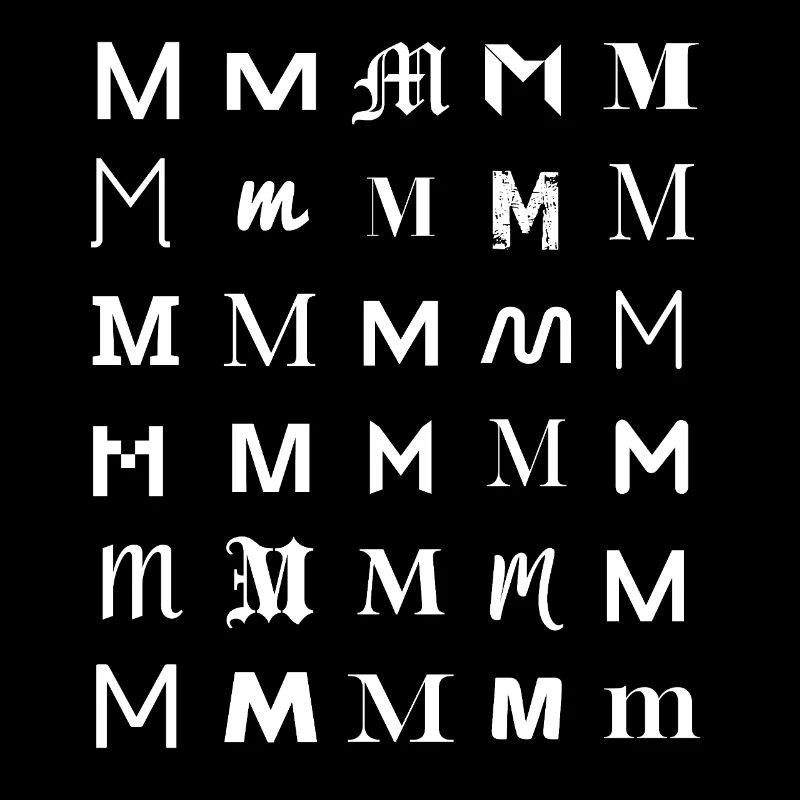 Monogram M Mosaic Print