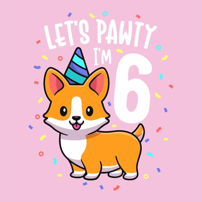 Corgi-Geburtstagsparty Konfetti