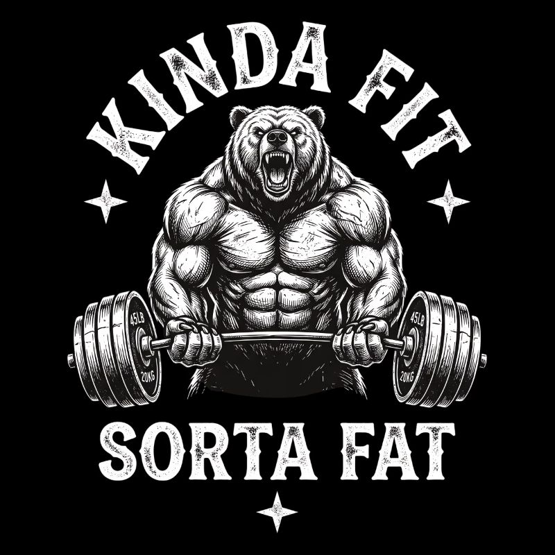 Kinda Fit Sorta Fat Bär Gewichtheben