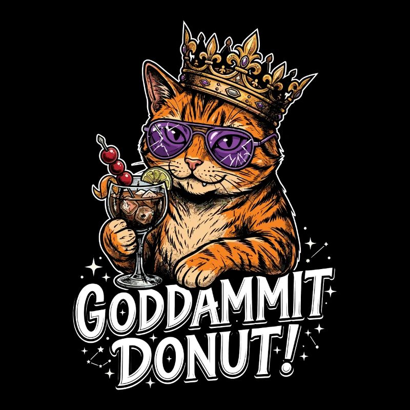 King Cat with Cocktail – Goddammit Donut