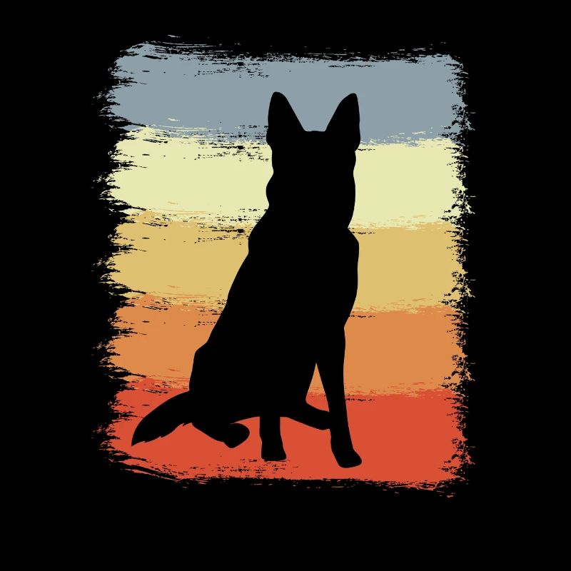 Retro Deutscher Schäferhund