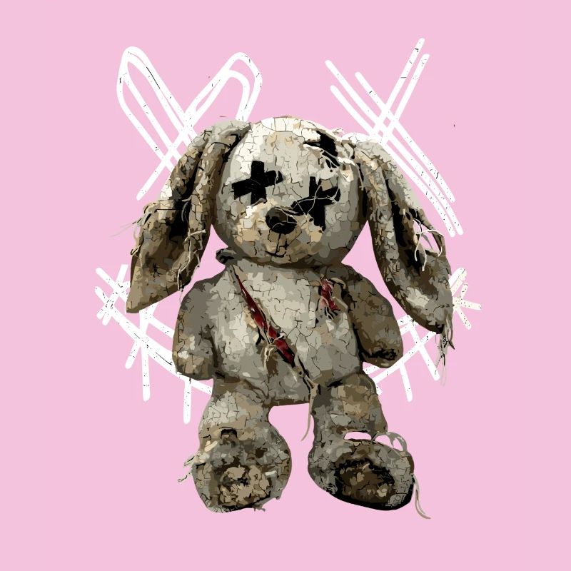 Creepy Voodoo Bunny Dark Art Gothic