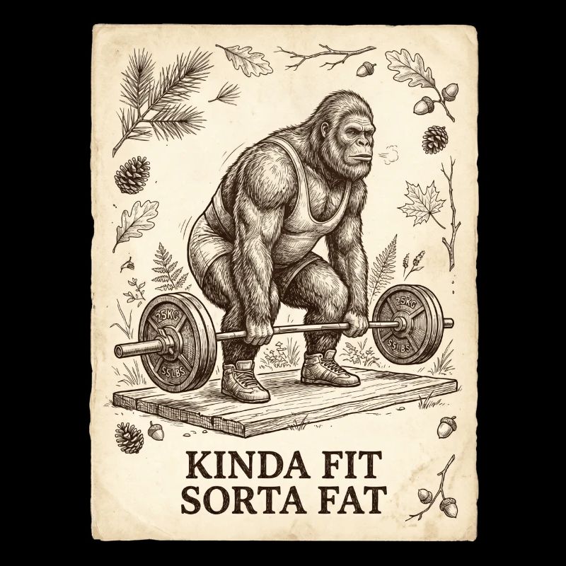 Kinda Fit Sorta Fat Bigfoot Gewichtheben