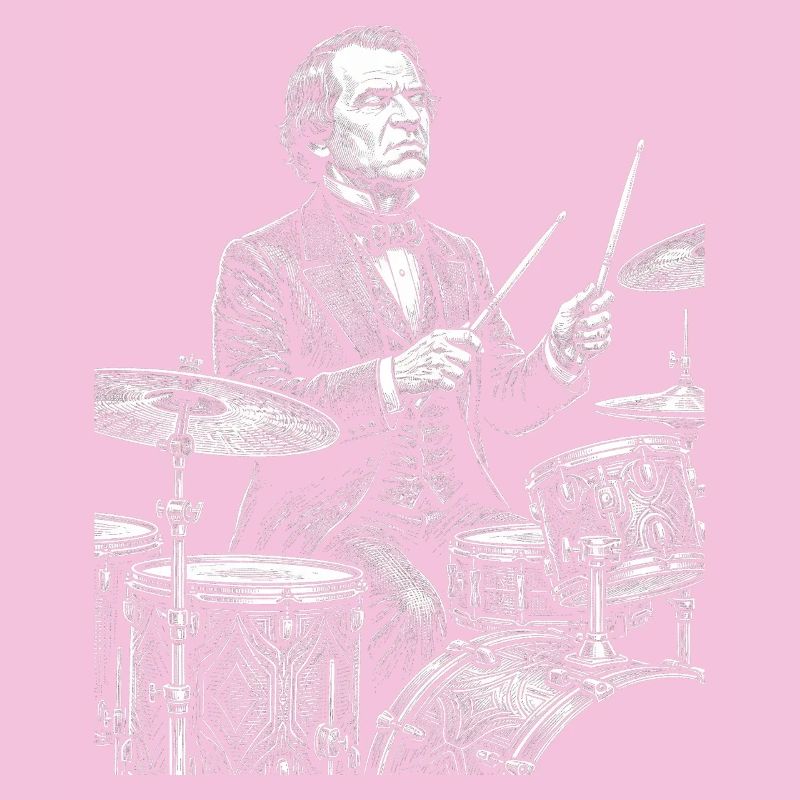 Andrew Johnson plays drums