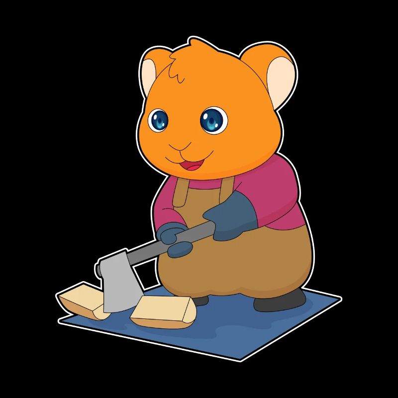 Forêt de hache de bûcheron hamster