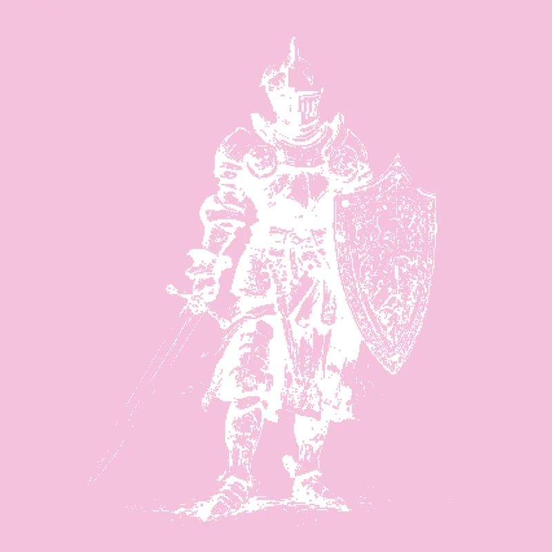 Silhouette du Chevalier de Fer sur Bouclier
