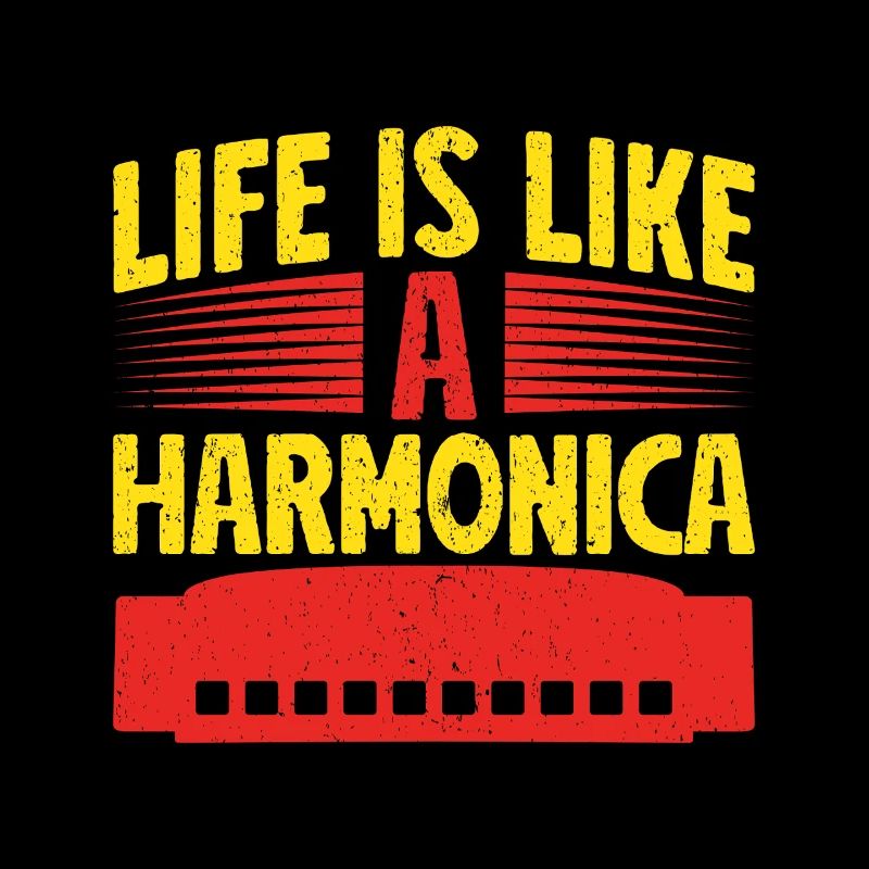 La vie d’harmoniciste drôle est comme un harmonica