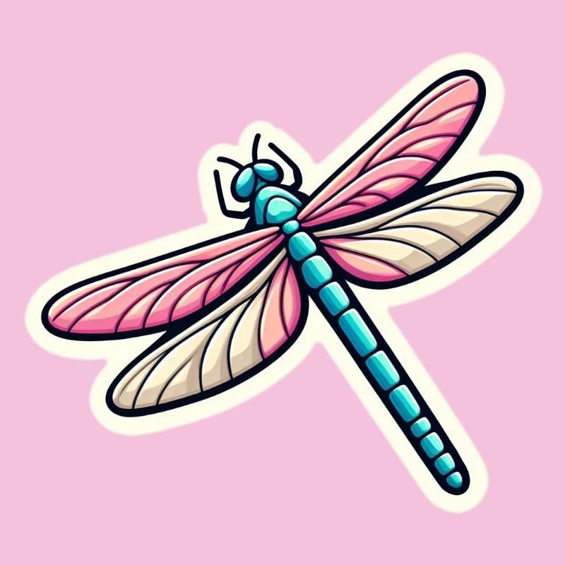 Dragonfly in pastel