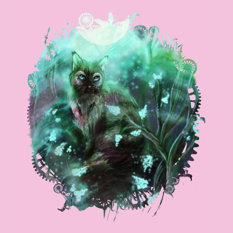 Cat in the magic forest