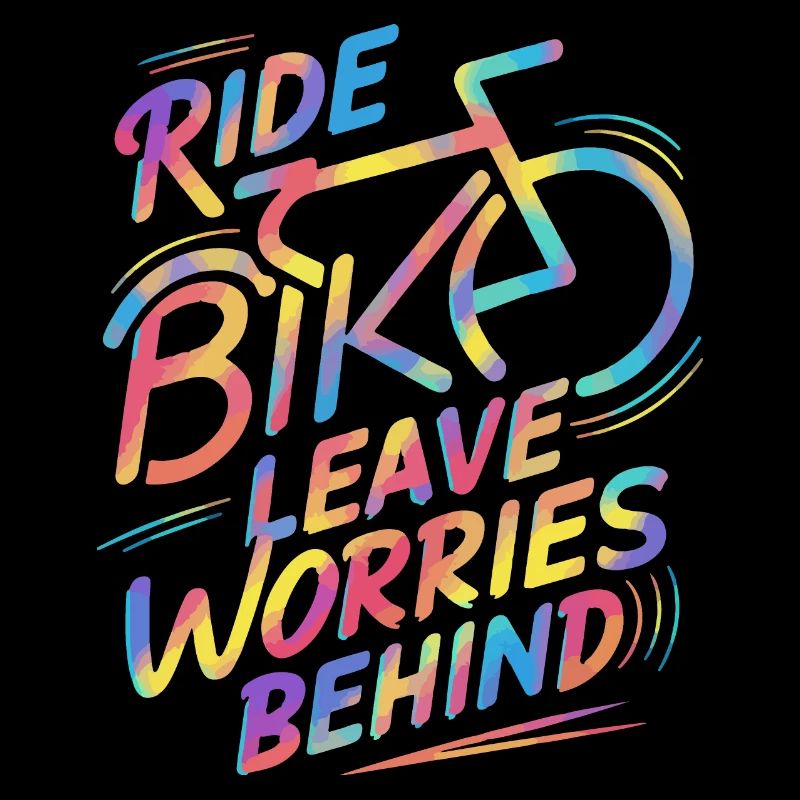 Lebendiges Regenbogen-Fahrradfahrdesign