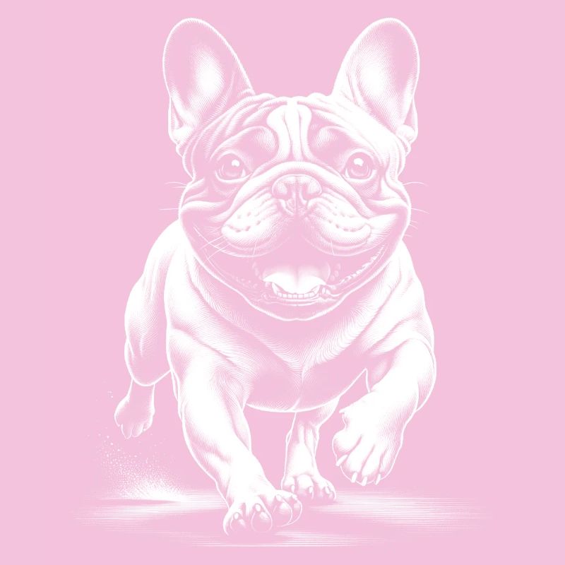 Exécuter le bouledogue français dans le style de dessin