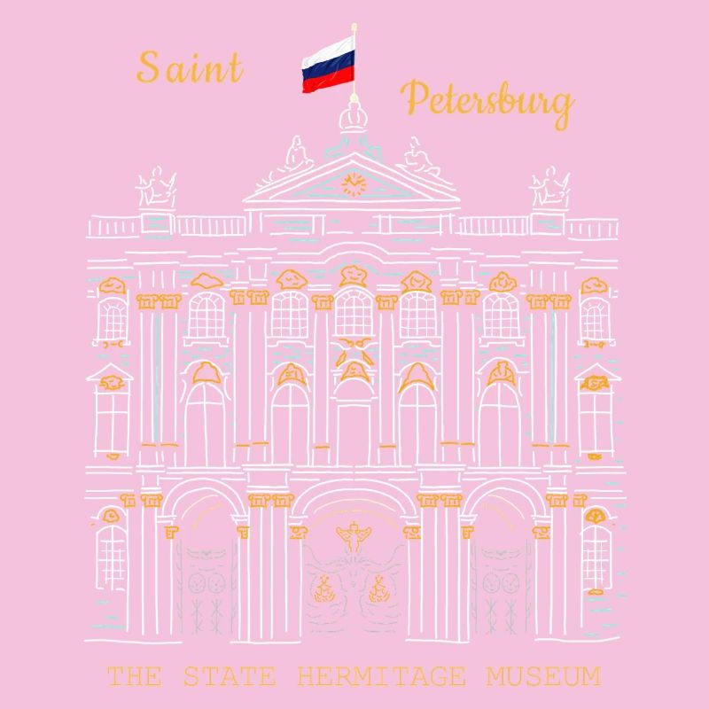 Saint-Pétersbourg, Ermitage, Dessin Russie
