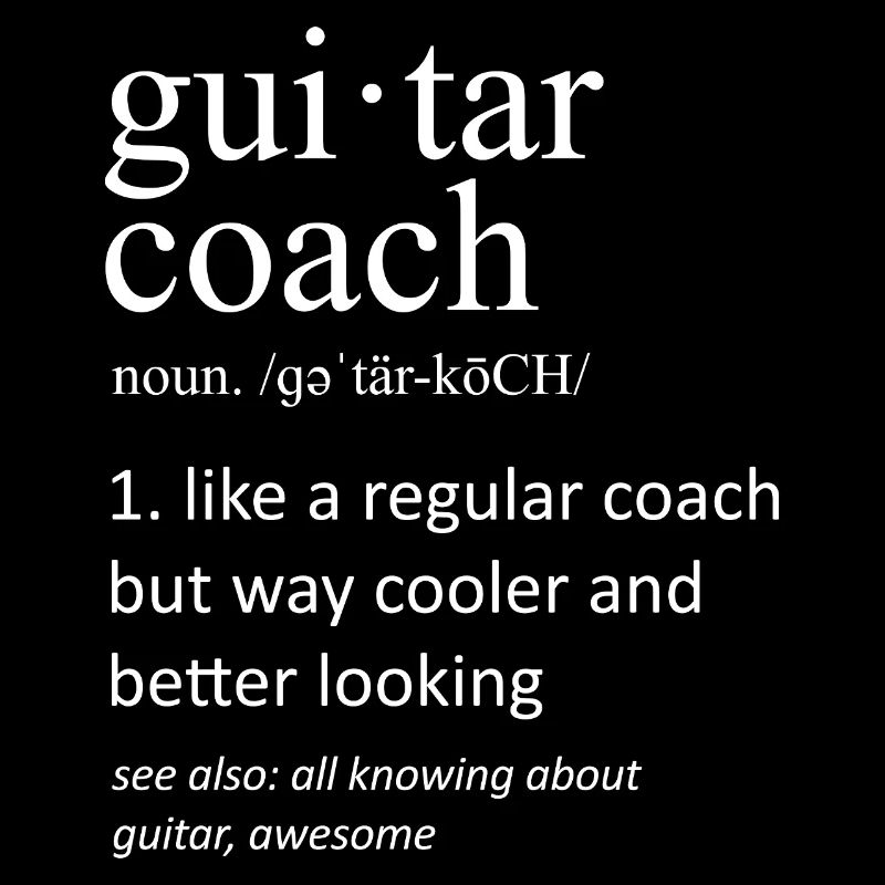 Funny Guitar Coach Definition Music Instructor