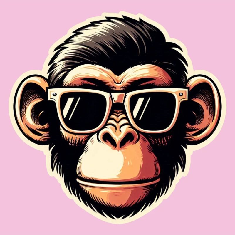 Affe Brille cool
