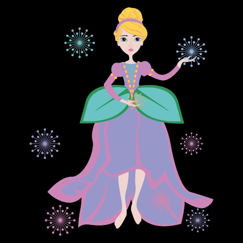 Fantaisie de princesse avec coeur de fleur