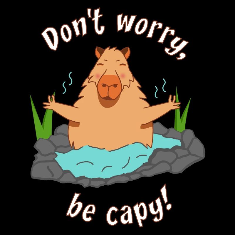Capybara Méditation capybara dicton drôle