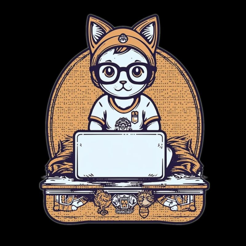 Techy Cat at Desk