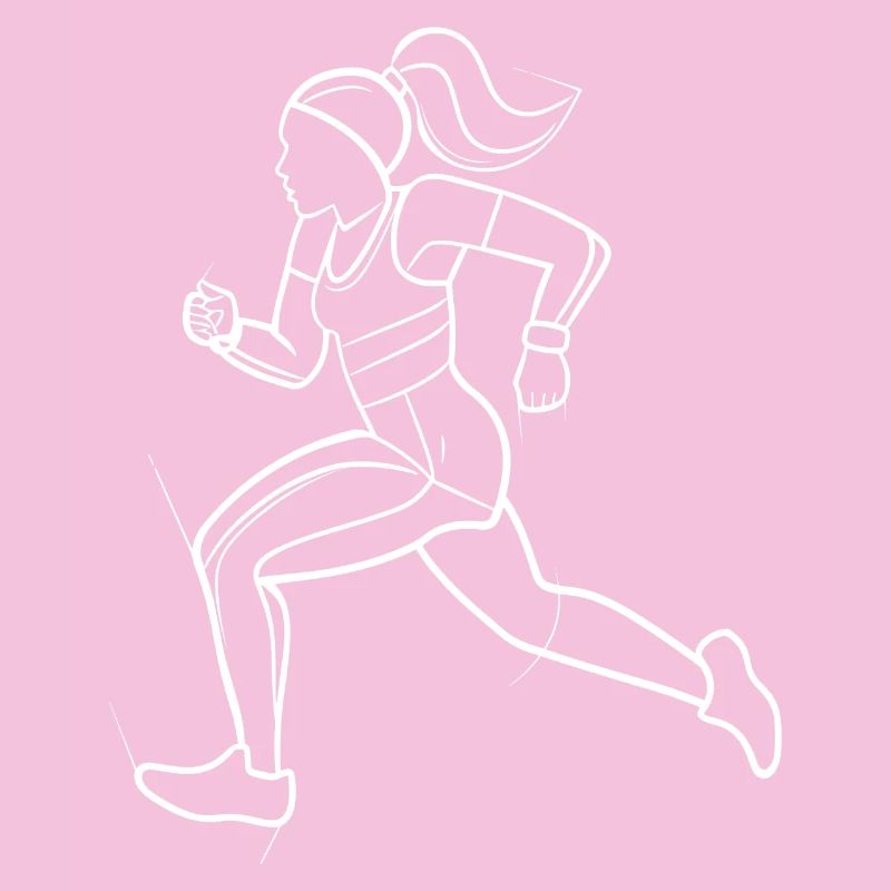 Läuferin Line Art