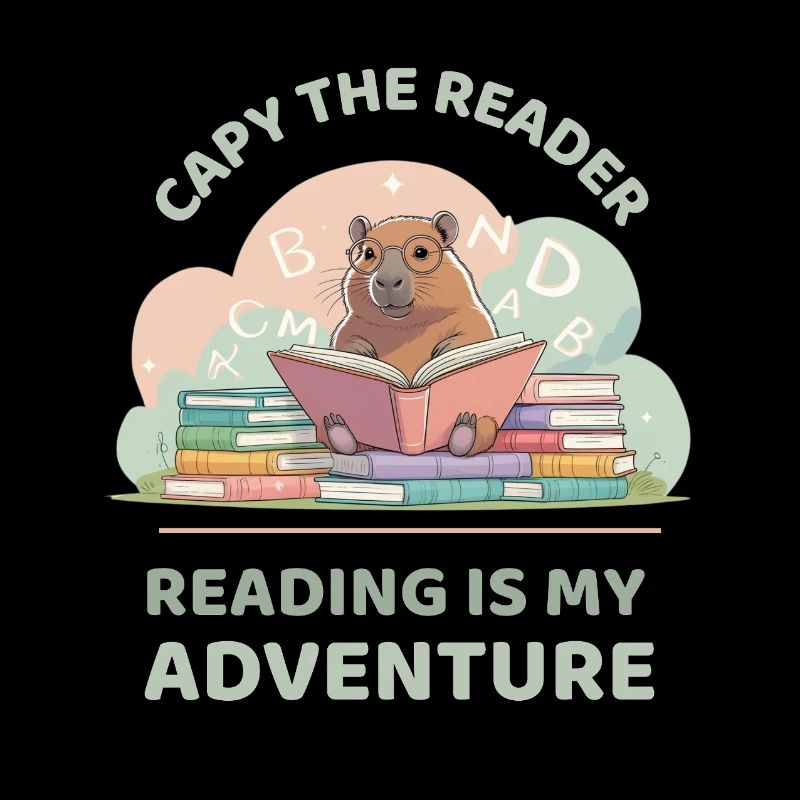 Capybara while reading - Reading adventure