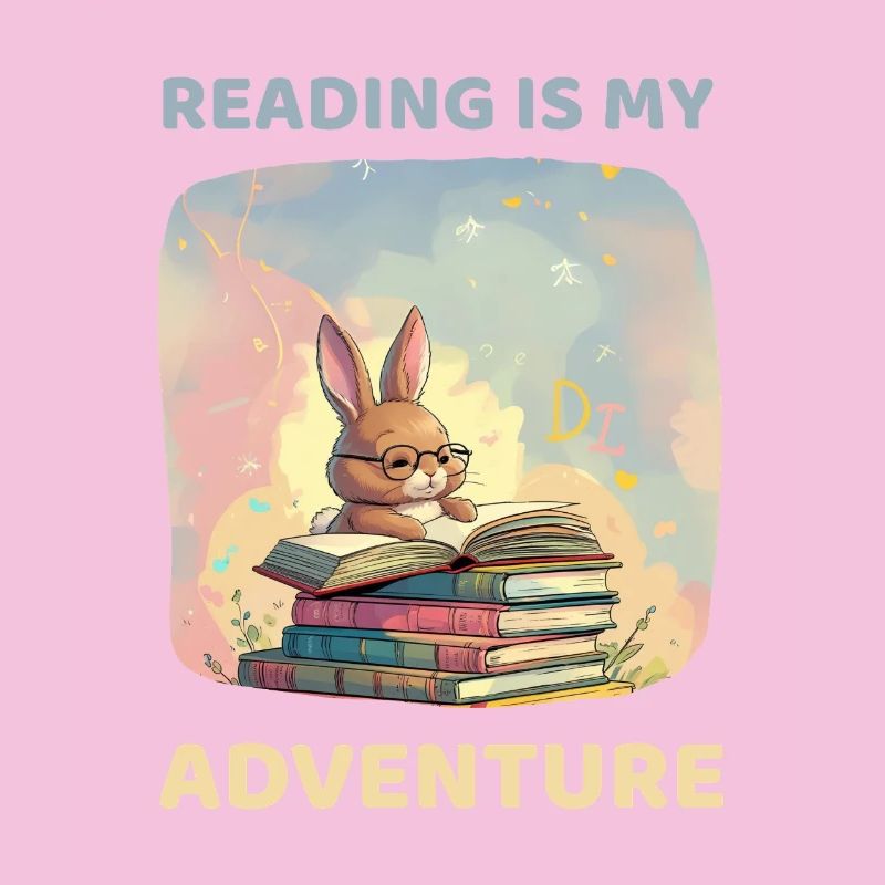 Reading bunny motif on clothes