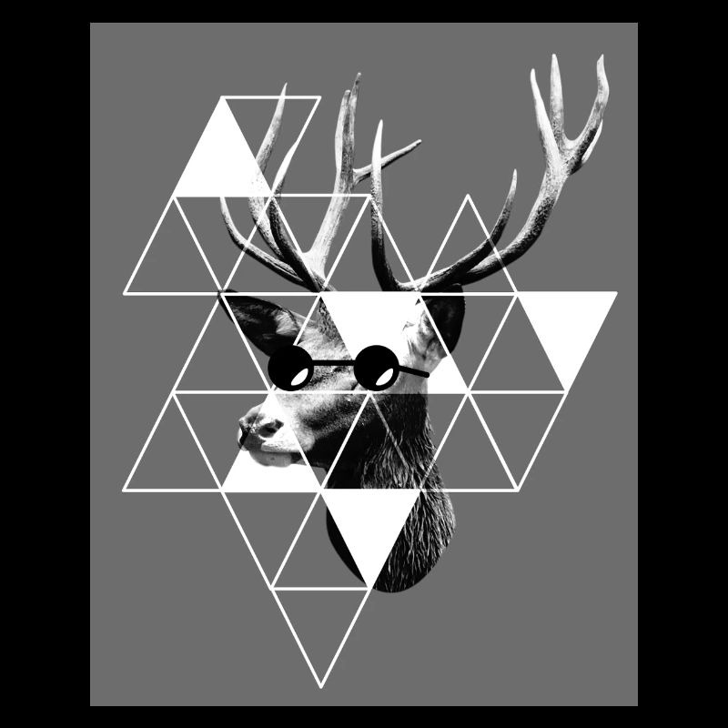 Deer Head - Deer - Hipster