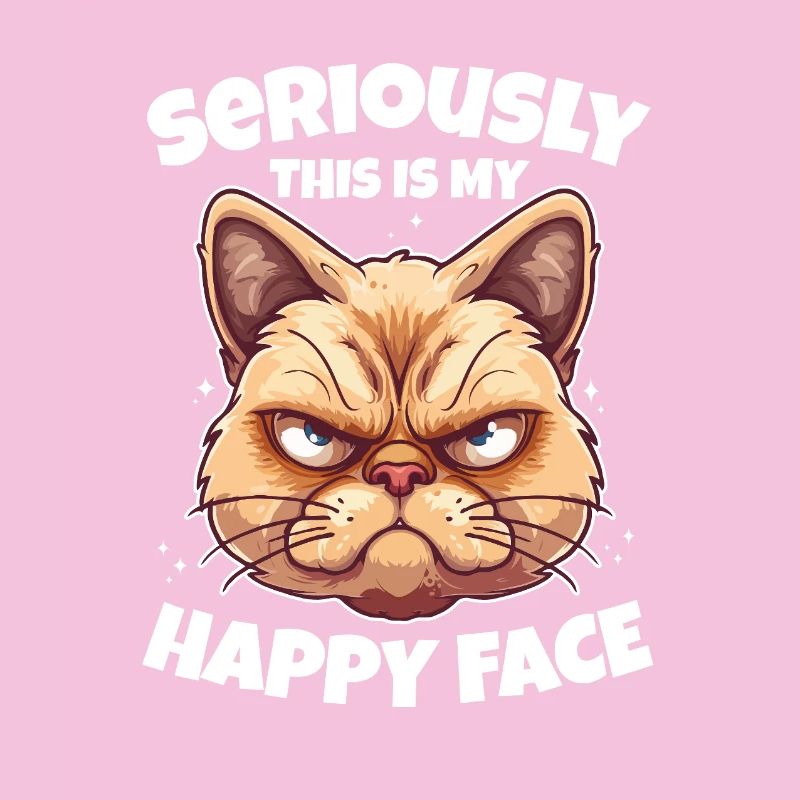 Sérieusement, c’est mon chat au visage heureux