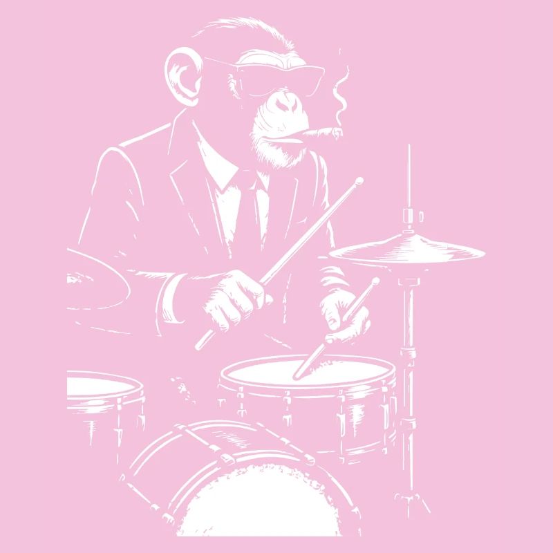 Jazz Monkey playing the Drums
